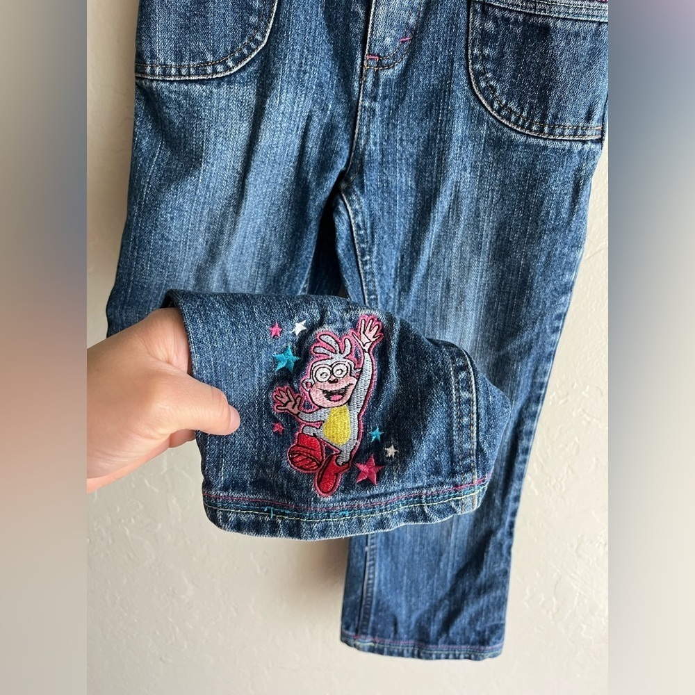 Vintage Nickelodeon Dora the explorer‎ boots embroidered jeans size 6 made 2009 - Picture 3 of 8